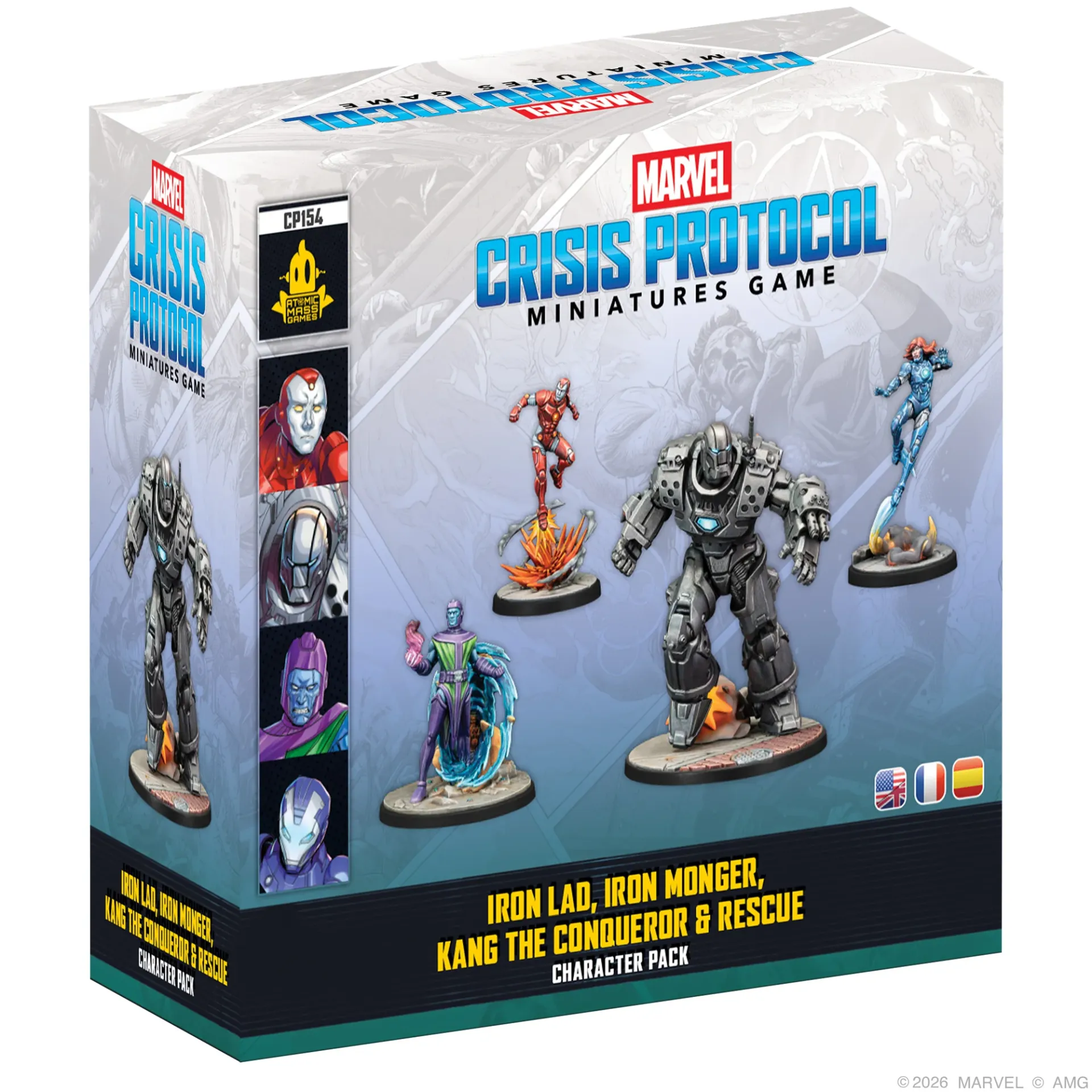 [AMG CP154] Marvel Crisis Protocol : Iron Lad, Iron Monger, Kang the Conqueror & Rescue [Multi-Langue] │ Character Pack