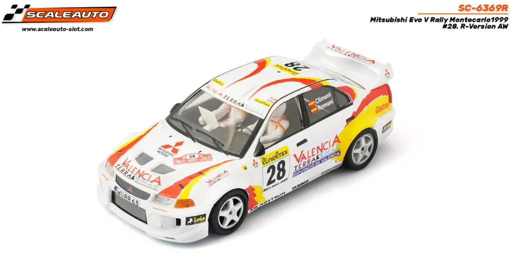 [SCT SC-6369R] Scaleauto : Mitsubishi Evo V Rally Montecarlo 1999 #28 Climent/Romani. R-Version AW