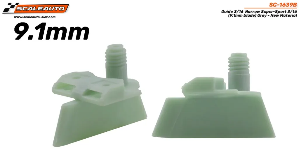 [SCT SC-1639B] Scaleauto : Guide Narrow Super-Sport Low Profile 3/16 (9.1mm profundidad) Grey -New Material-