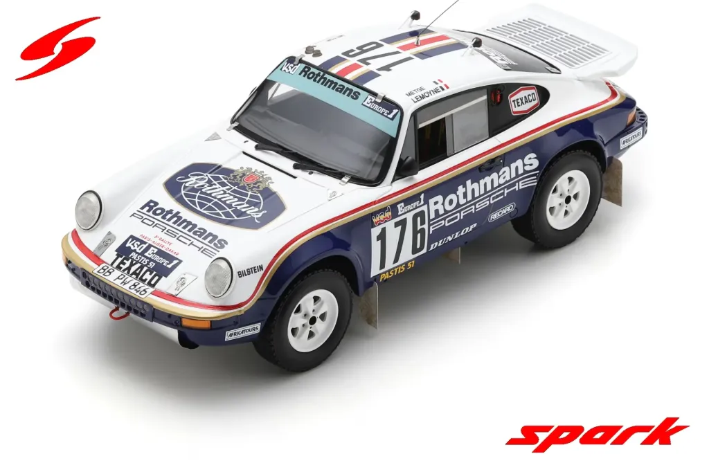 Spark : Porsche 911 Carrera 3.2 4x4 (953) │ No.176 Winner Paris-Dakar Rally 1984 R. Metge - D. Lemoyne [1/18]