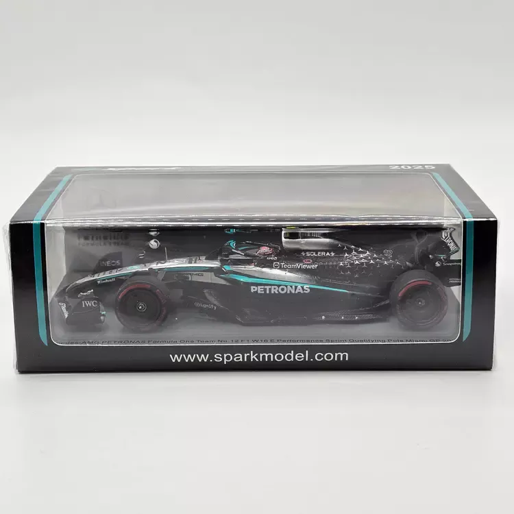 Spark : Mercedes W16 No.12 Mercedes-AMG PETRONAS Formula One Team Sprint Qualifying Pole Miami GP 2025 Kimi Antonelli [1/43]