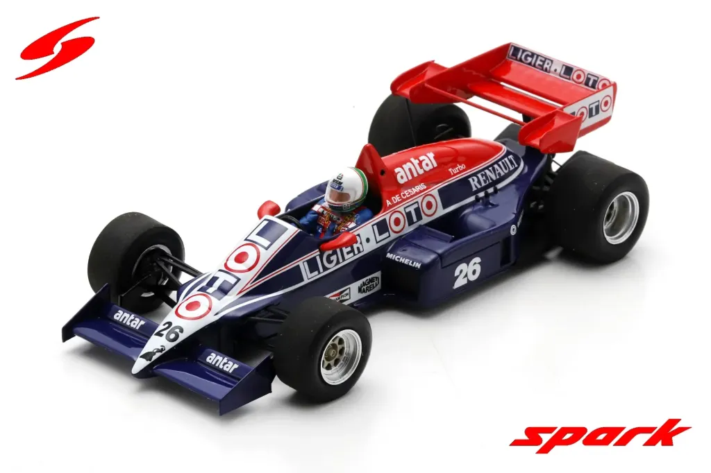 Spark : Ligier JS23 No.26 German GP 1984 Andrea de Cesaris [1/43]