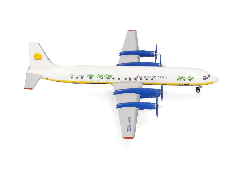 [HER 573719] Herpa : Aero Caribbean Ilyushin IL-18 – CU-T1532 [1/200]