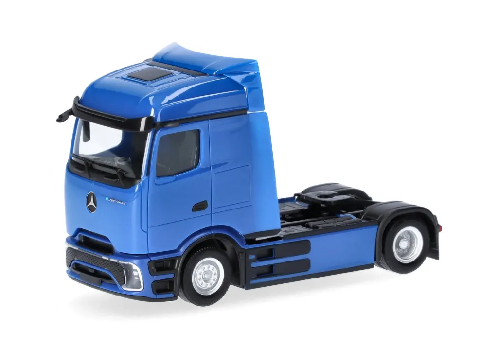 Herpa : Camion Porteur Mercedes-Benz eActros 600 cabine ProCabin StreamSpace à 2 essieux │ Bleu