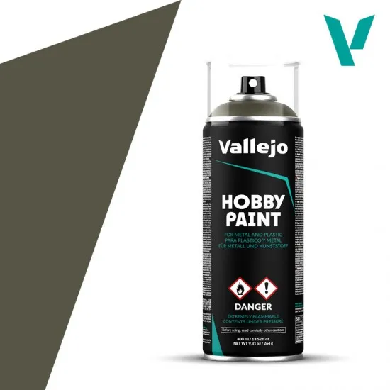 Vallejo : Spray Acrylique "Russian Green"  (400ml)