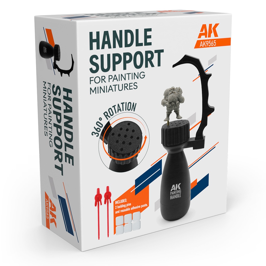 Ak interactive : Poignée de peinture avec support pour miniatures