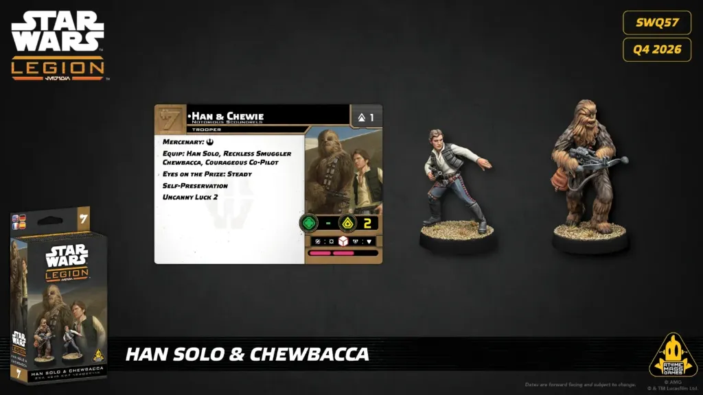 [AMG SWQ57ML] Mercenaires : Han Solo & Chewbacca  [Multi-Langue] │ Star Wars LEGION