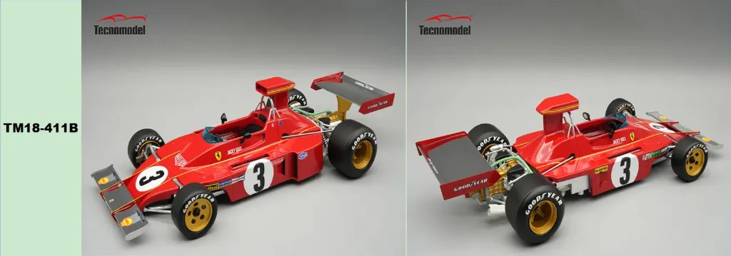 [TEN TM18-411B] Tecnomodel : Ferrari 312B3-73 1973 Jacky Ickx GP Italie [1/18]