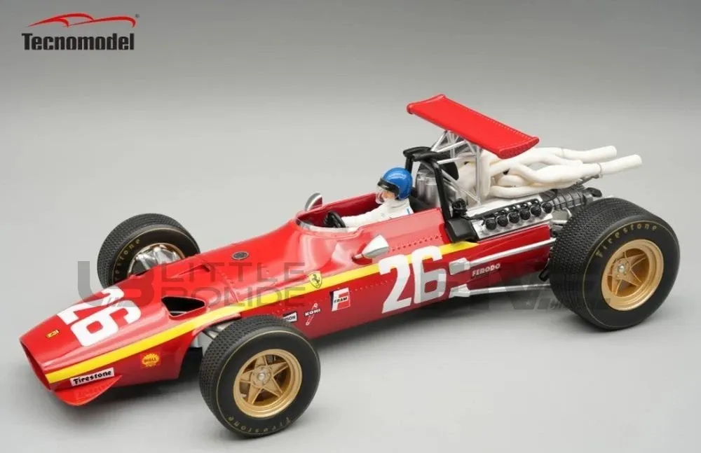 [TEN TMD18-317A] Tecnomodel : Ferrari 312F1/68 N°26 Gr France Jacky Ickx [1/18]