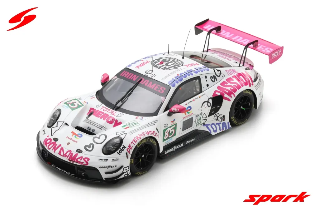 [SPK 18S1068] Spark : Porsche 911 Gt3 R Lmgt3 │ #85 - Sarah Bovy - Iron Dames • 24h Le Mans 2024 [1/18]