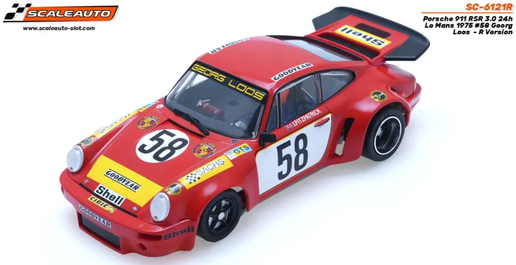 Scaleauto : Porsche 911 RSR 3.0 n°58 Le Mans 1975 R chassis