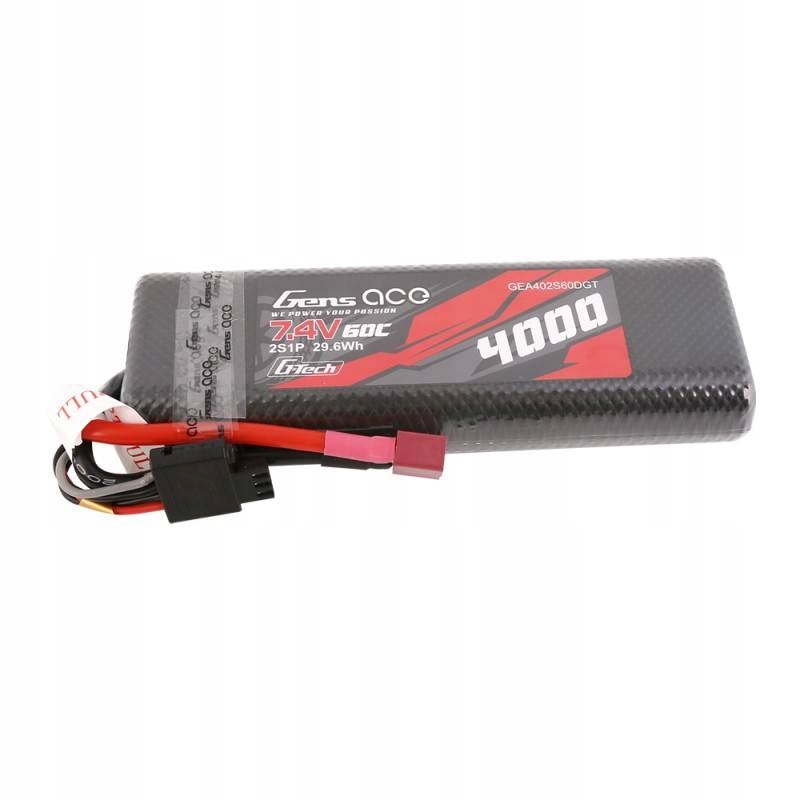 [GEN GEA402S60DGT] Gens Ace : Accu GTech 4000mAh 7,4V 60C 2S1P HardCase Tplug