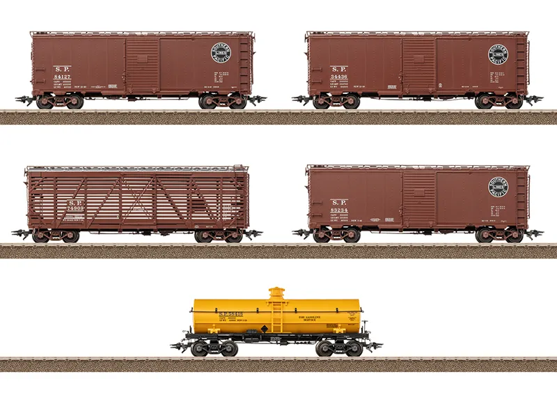 Trix : Set de 5 wagons US DC USA Epoque III