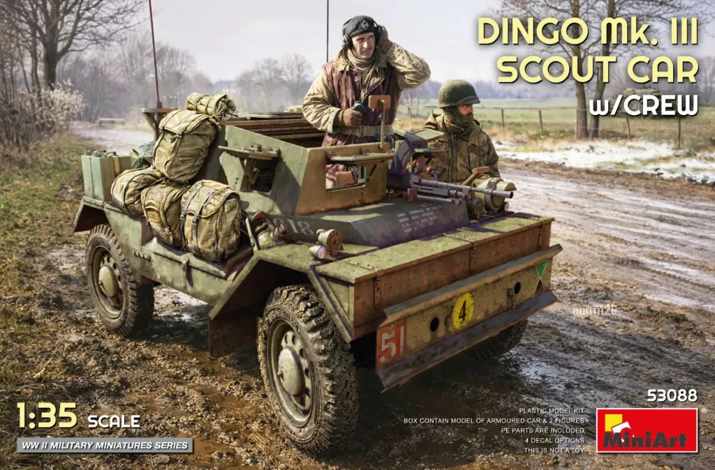 [MNT 53088] Miniart : Dingo Mk.III Scout Car with Crew "Belge - Allemand [1/35]