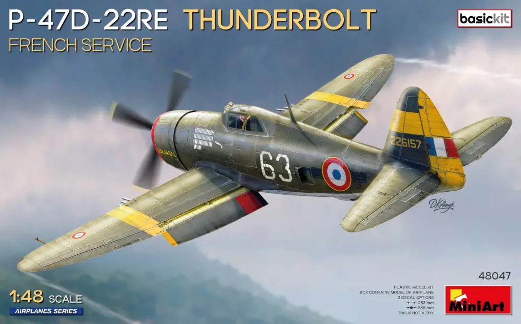[MNT 48047] Miniart : P-47D-22RE Thunderbolt  "Corse 1944" [1/48]