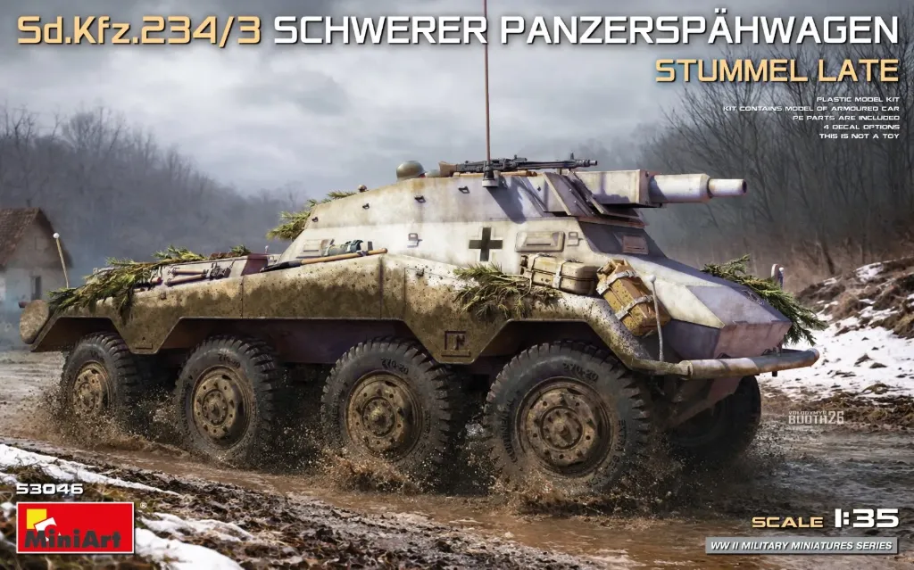 [MNT 53046] Miniart : Sd.kfz.234/3 Schwerer Panzerspahwagen Stummel Late [1/35]