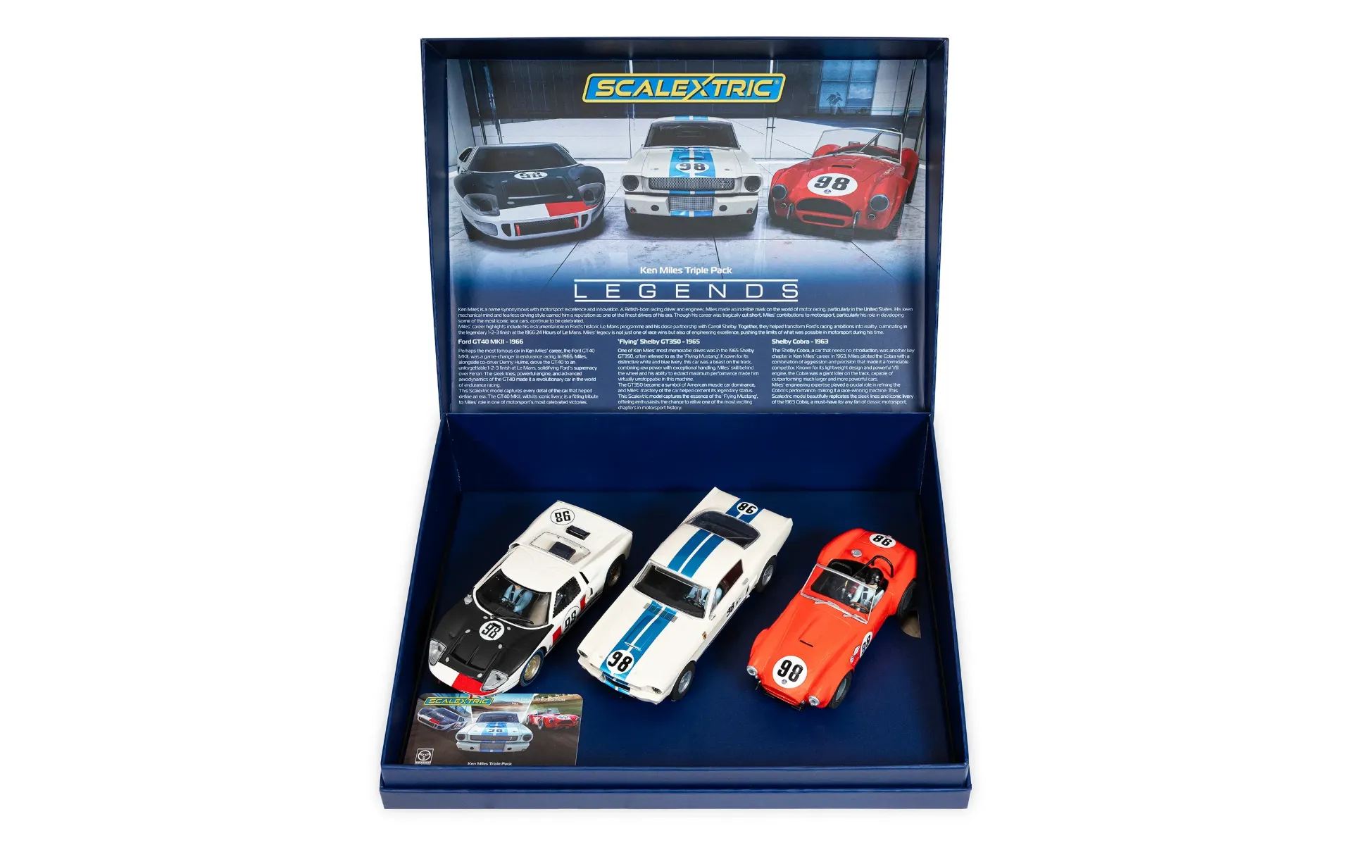 [SCA C4619A] Scalextric : Ken Miles - Ford GT - Mustang - Ac Cobra [1/32]