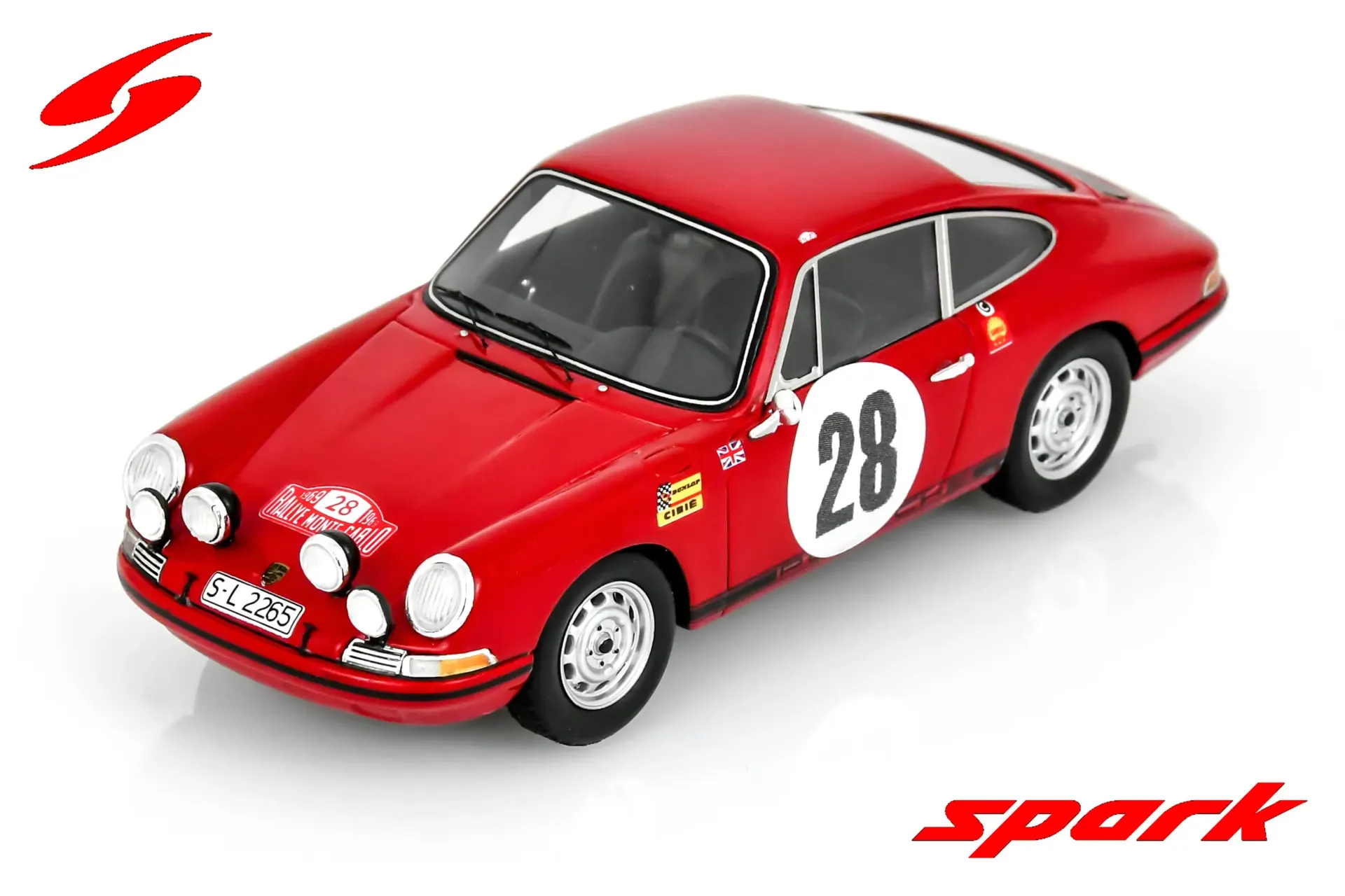 [SPK S6613] Spark :Porsche 911S No.28 Rally Monte Carlo 1969 V. Elford - D. Stone (1/43)