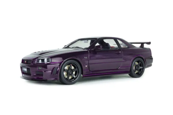 Solido : Nissan Skyline GT-R (BNR34) Z-TUNE – midnight purple – 1999 (1/18)