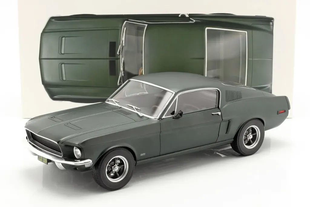 [NOR 122702] Norev : FORD MUSTANG Fastback 1968 Satin Green metallic (1/12)