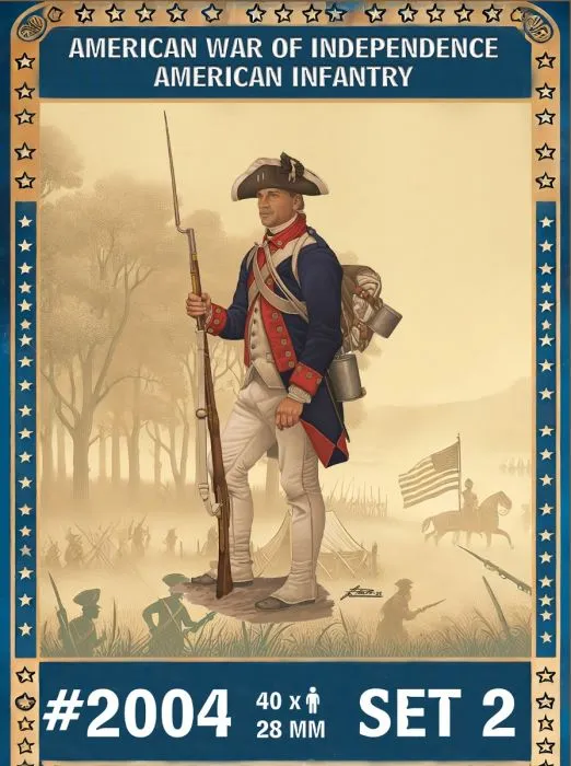 [HAT 2004] HAT : American War of Independence American Infantry 40pcs (1/56)