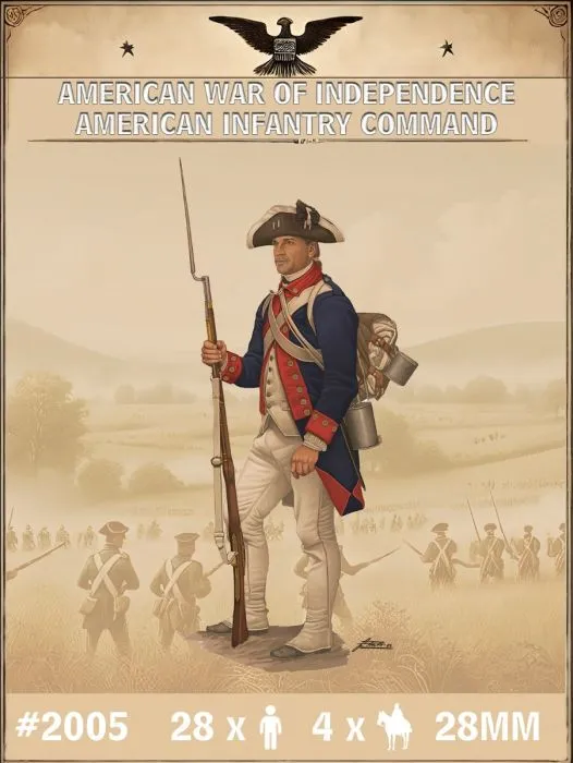 [HAT 2005] HAT : American War of Independence American Infantry Command 40pcs (1/56) (copie)