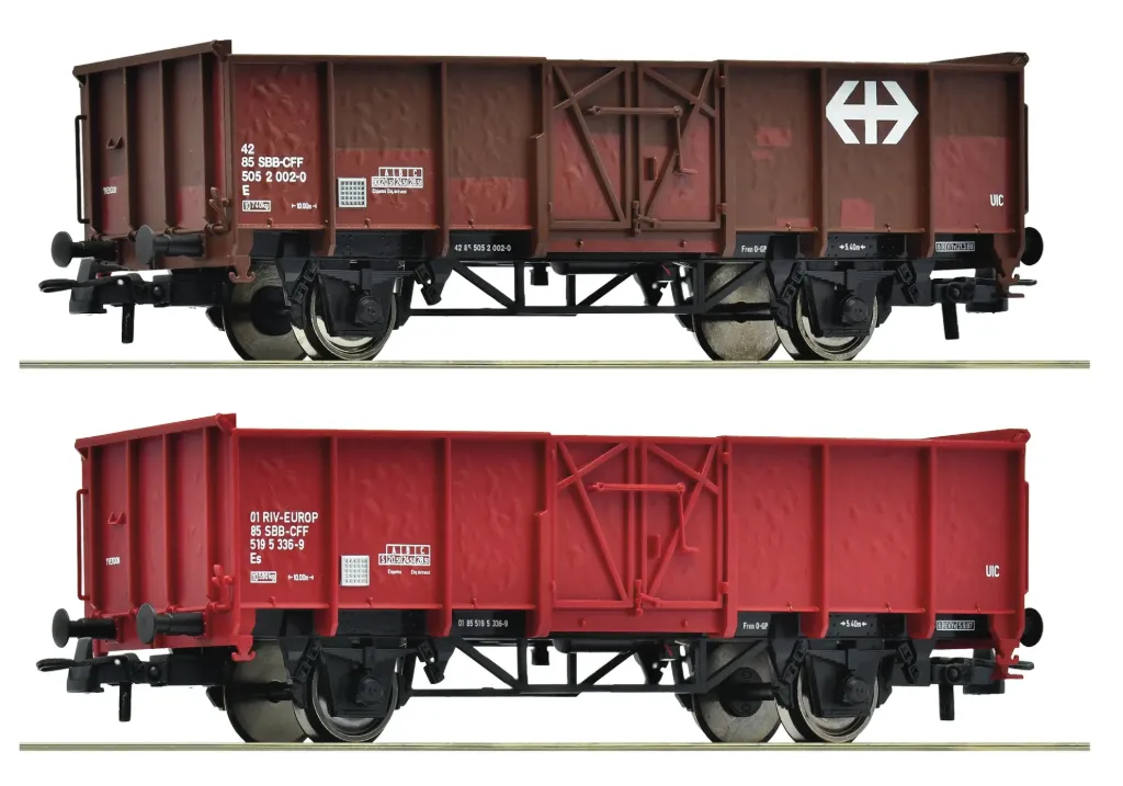 [ROC 77034] Roco : Wagon Tombereau L7 et Es Type E - SBB DC Epoque IV