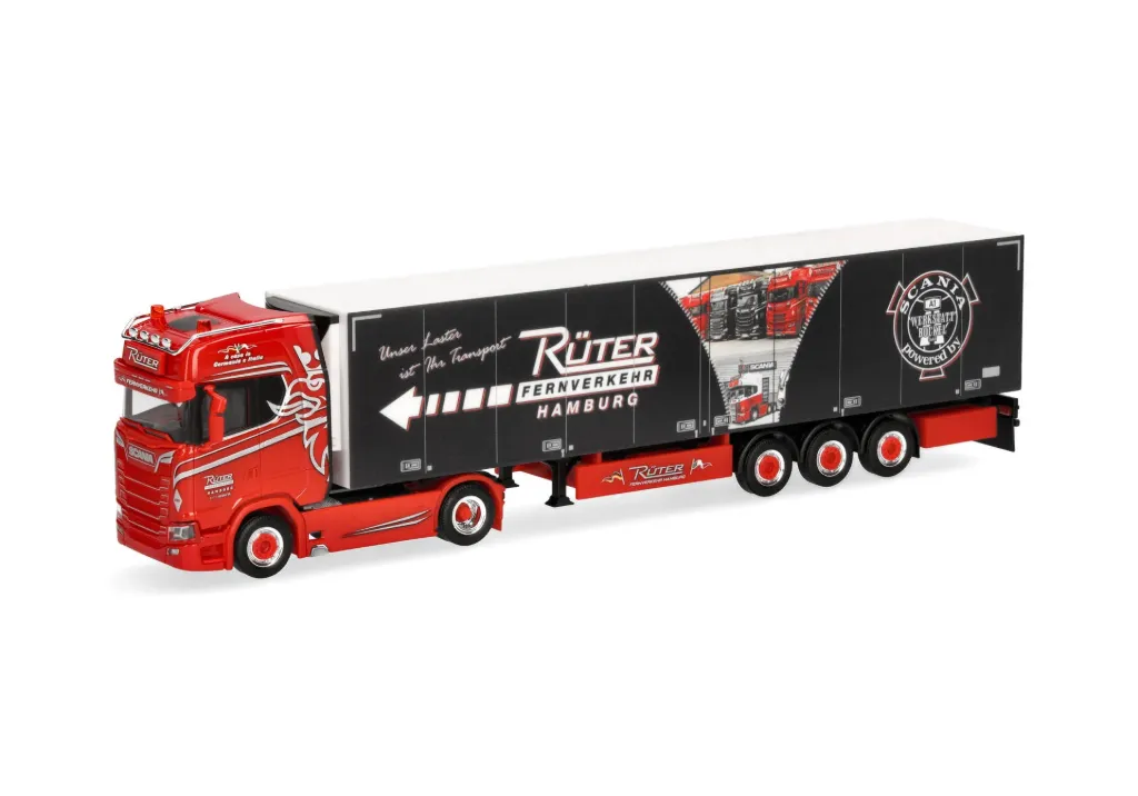 Herpa : Truck Scania CS refrigerated trailer Rüter [1/87 - HO]