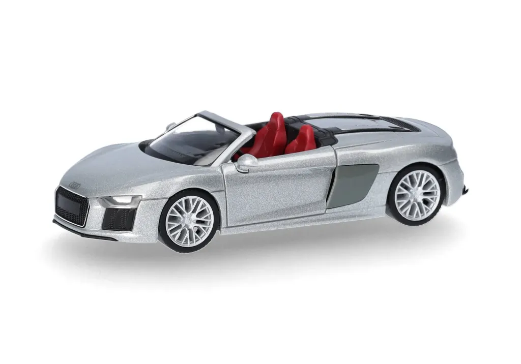 Herpa : Audi R8 V10 Spyder, argent métallisé [1/87 - HO]