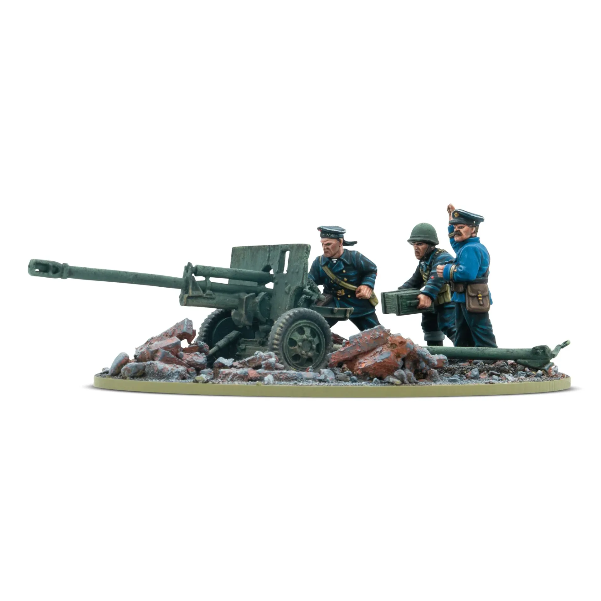 [WLG 403414002] Bolt Action : Soviet Naval Brigade ZiS-3 DIvisional gun with Soviet Naval