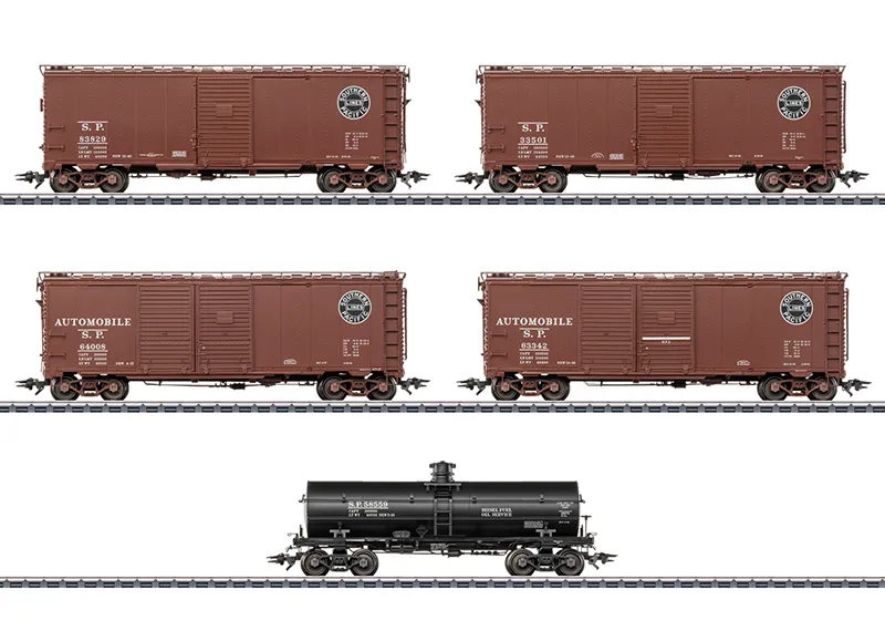[MKN 47667] Marklin : Wagon Southern Pacific 5 pcs - USA AC Epoque III