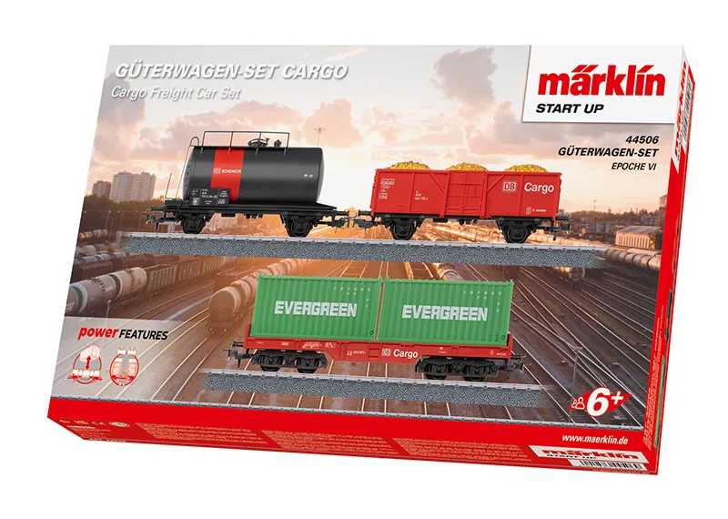 [MKN 44506] Marklin : Set wagons marchandises Cargo - DB AC Epoque VI