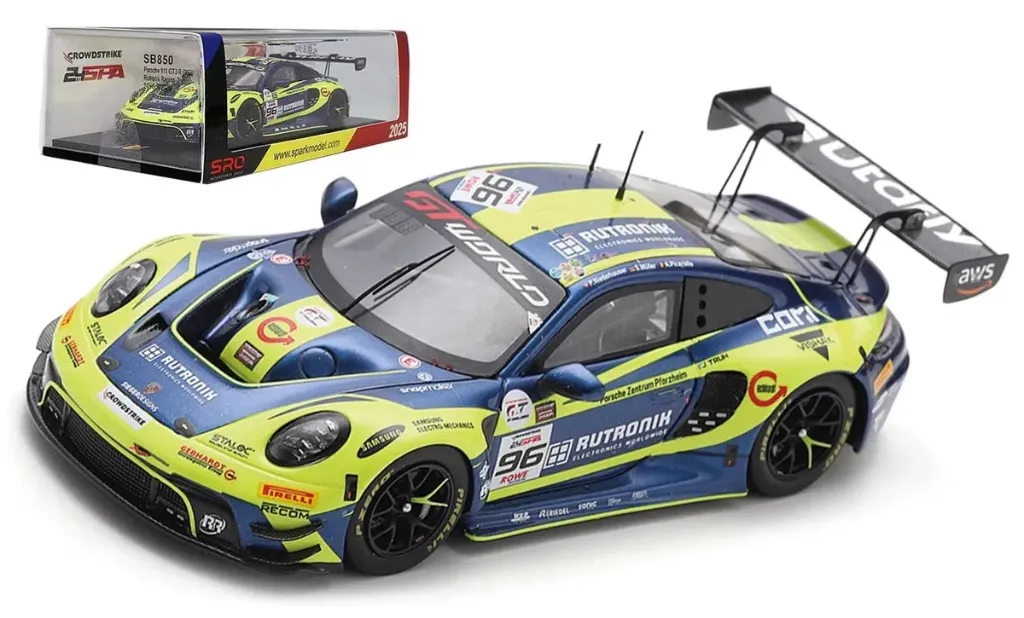 Spark : orsche 911 GT3 R (992) No.96 Rutronik Racing 2nd 24H Spa 2025 S. Müller - P. Niederhauser - A. Picariello (1/43)
