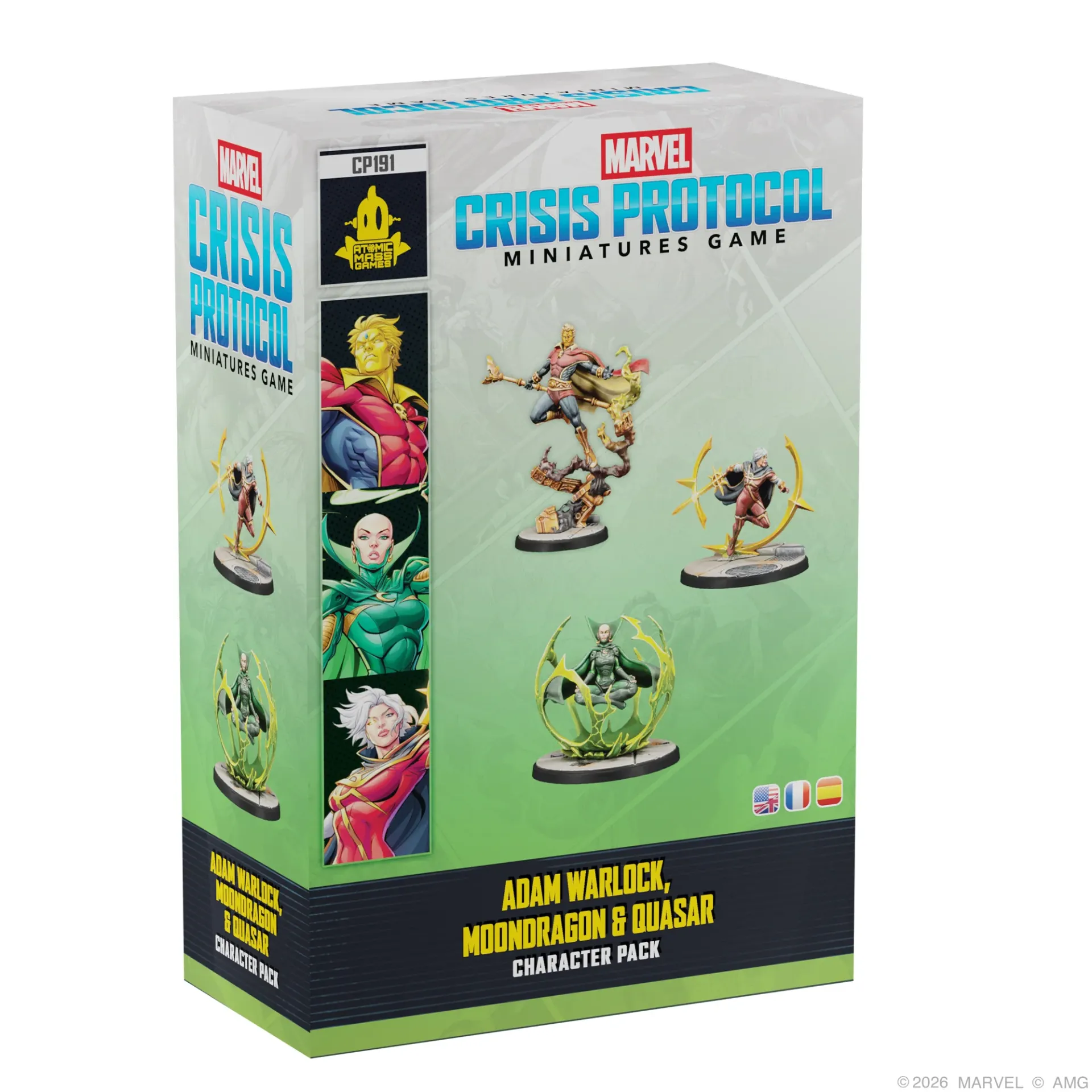 [AMG CP191ML] Marvel Crisis Protocol : Adam Warlock, Moodragon & Quasar [FR/ENG/ESP] │ Character Pack