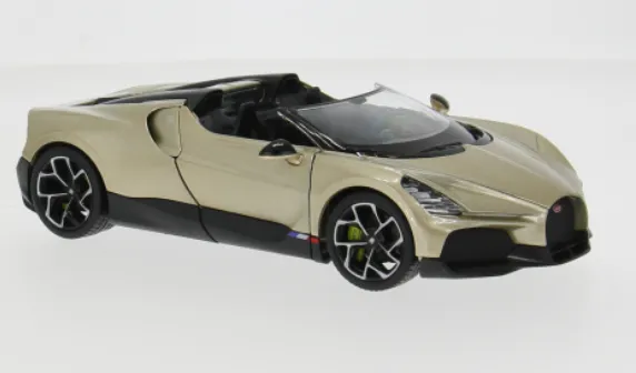 [WEL 24127W] Welly : Bugatti W16 Mistral gold/schwarz (1:24)