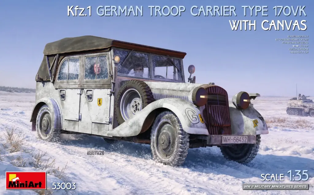 Miniart : Mercedes Type 170VK Kfz.1 avec capote (1/35)