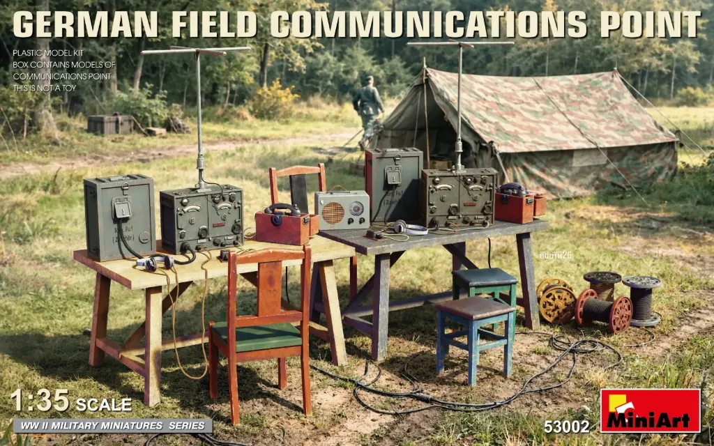 MiniArt : German Field Communications Point (Poste de Transmission de Campagne Allemand) 1/35 │ Ref. 53002
