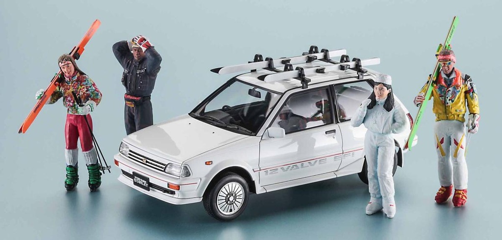 [HAS 20610] Hasegawa : Toyota Starlet EP71 SI White Limited 3Door Ski Version (1/24)