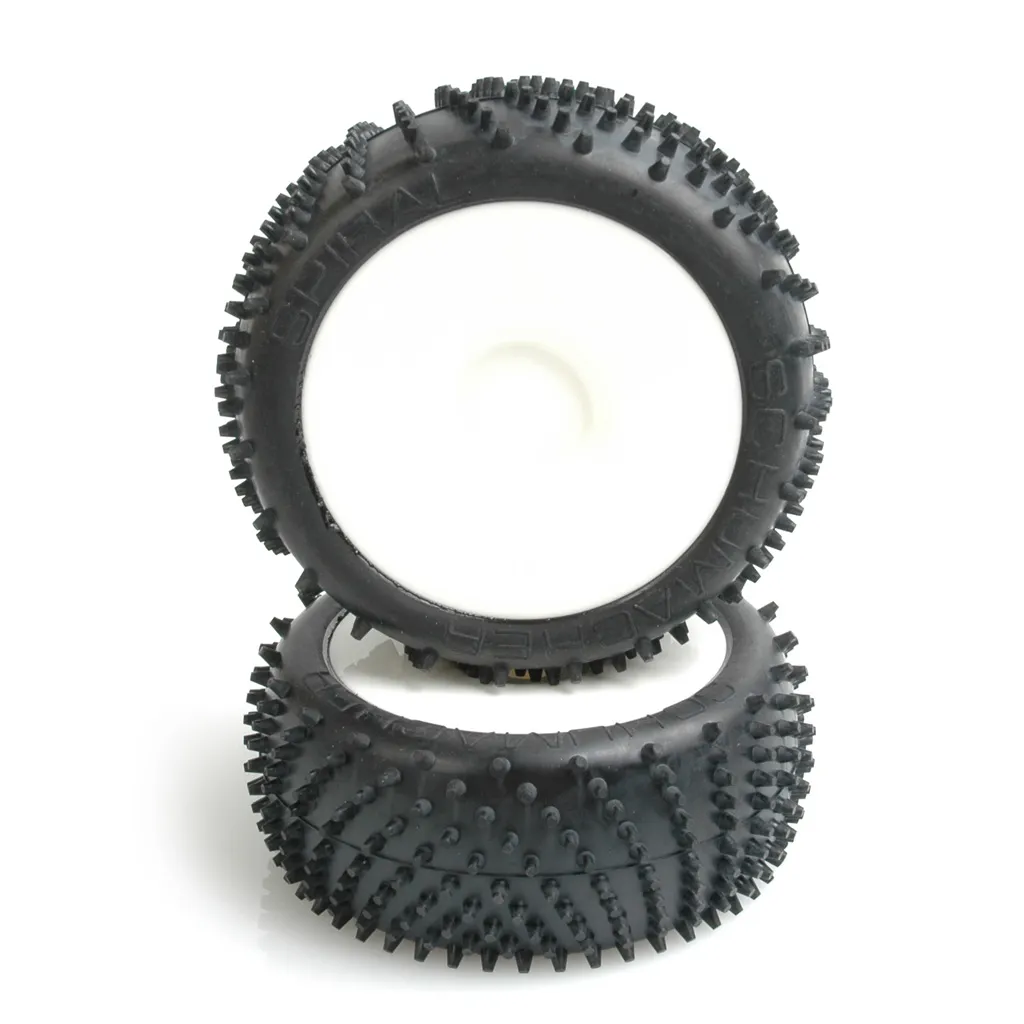 Schumacher Racing : Tyre SPIRAL 1/8th Pre-Glue - Yellow (pr) [U6722]