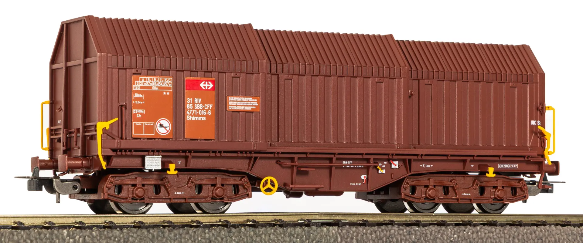 Piko : Wagon telescopique Shimmns SBB DC époque VI