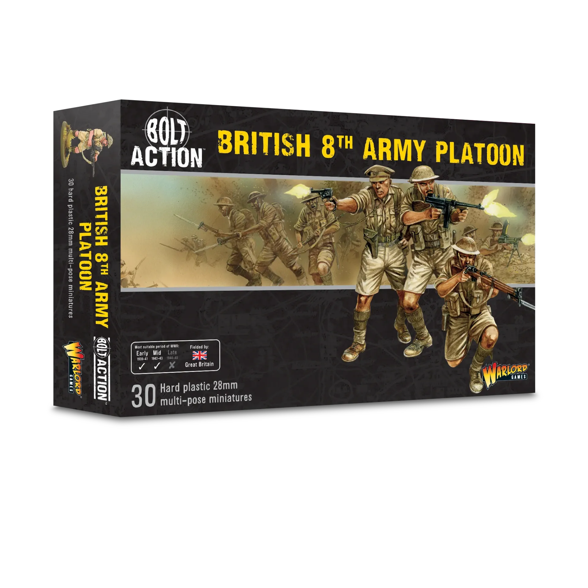 [WLG 402011015] Warlord Games : Bolt Action - British 8th Army Platoon (30 Figurines)