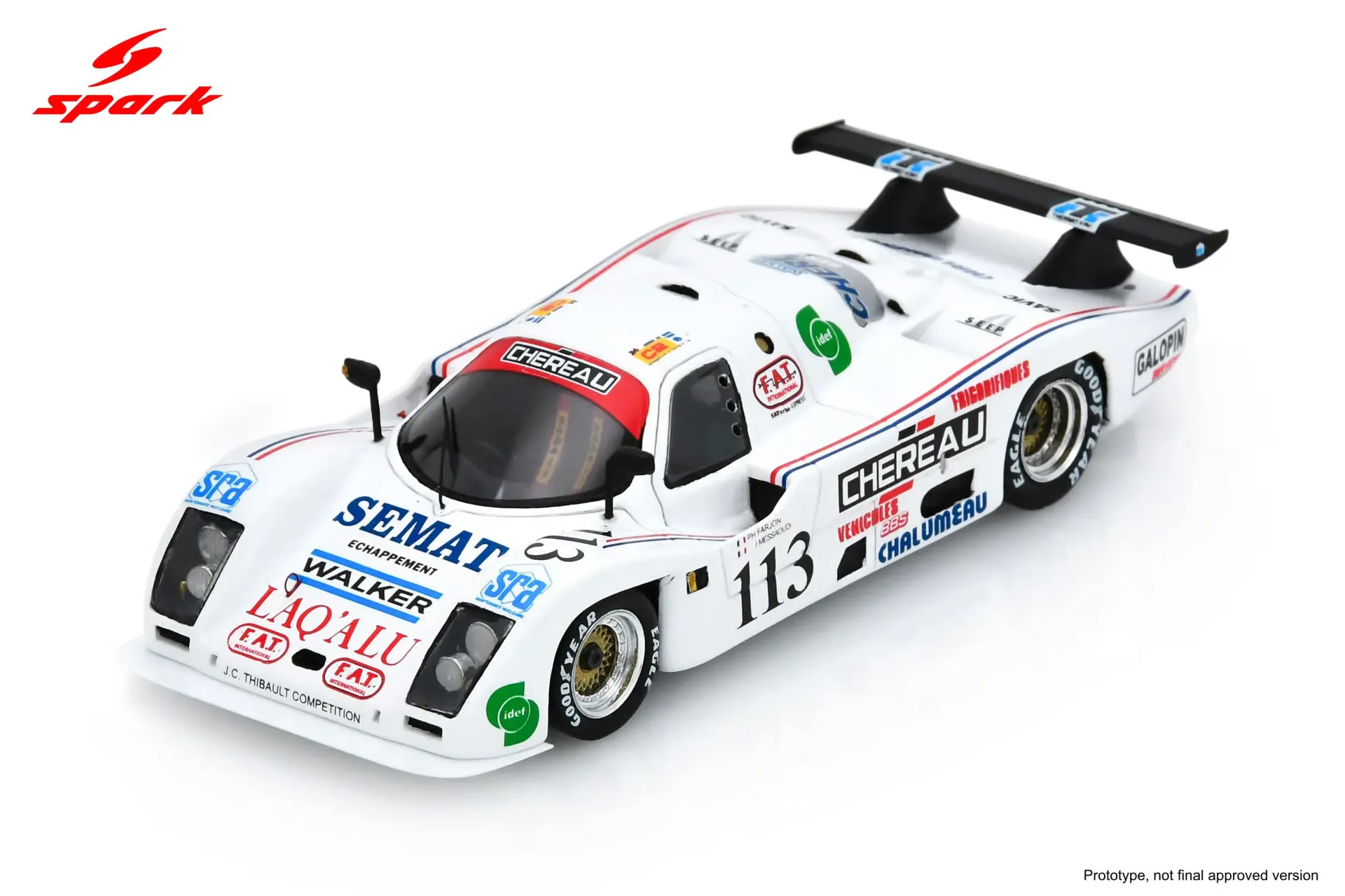 [SPK S9511] Spark : Cougar C20 B No.113 Le Mans 24H 1990 P. Farjon - J. Messaoudi (1/43)