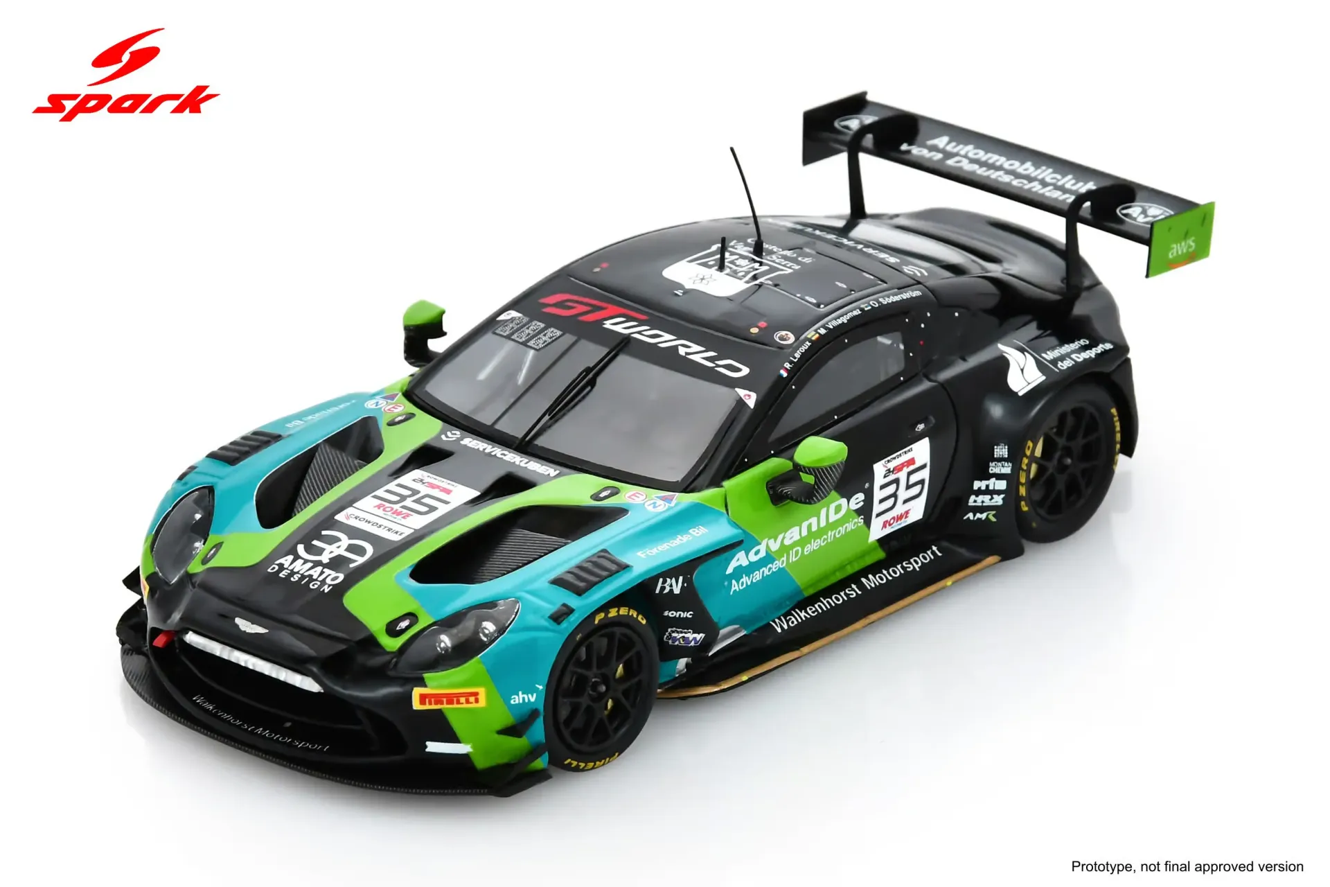 [SPK SB858] Spark : Aston Martin Vantage AMR GT3 EVO No.35 Walkenhorst Motorsport 24H Spa 2025 R. Leroux - O. Söderström - M. Villagomez (1/43)