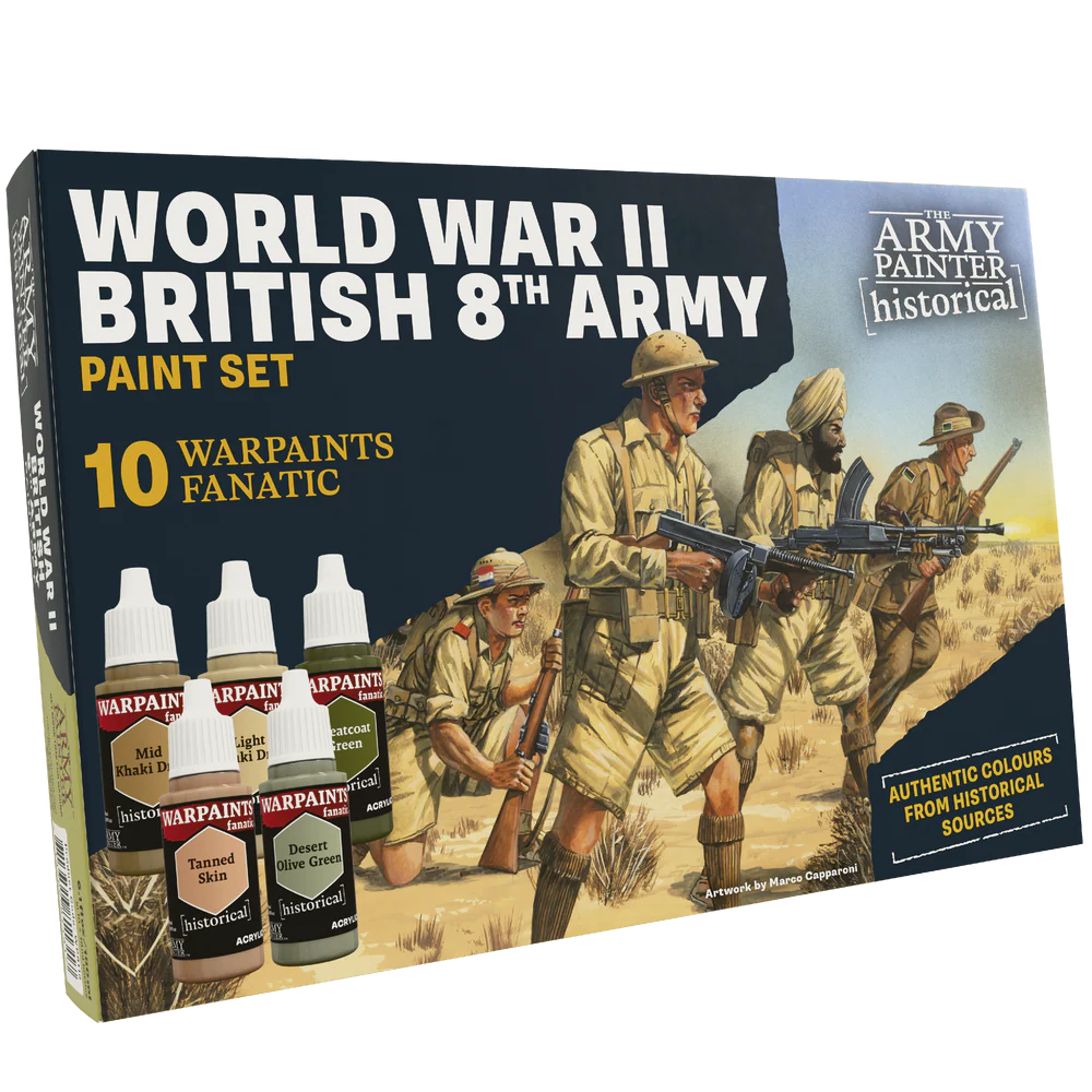 [TAP WP8113] The Army Painter : Set de peintures "WWII British 8th Army - Historical" │ Warpaint Set