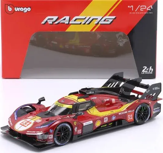 Burago : Ferrari 499P 3.0L Turbo V6 #51 PIER GUIDI/CALADO/GIOVINAZZI 3rd 24H LE MANS 2025