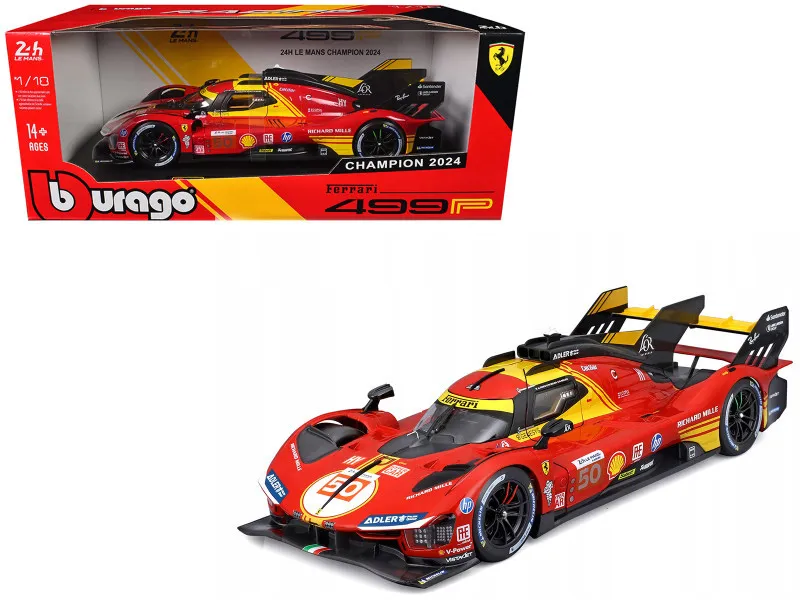 [BUR 18-16306] Burago : Ferrari 499P #50 24h LeMans 2025 Fuoco, Nielsen, Molina (1/18)