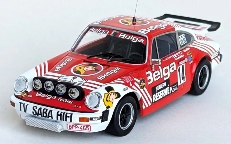 [TRF DSN363] Trofeu : Porsche 911 Carrera RS Belga n°14 2° Ypres Rallye 1979 Delbar-Lux (1/43)