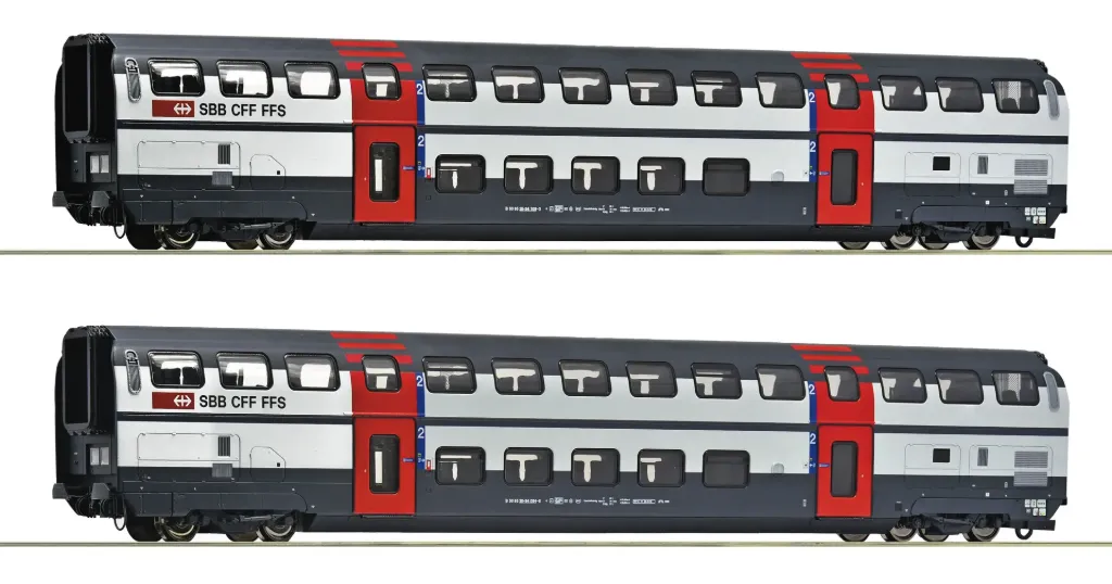 [ROC 6200217] Roco : Voiture 2°Cl Double étage IC2000 DC SBB Epoque V-VI