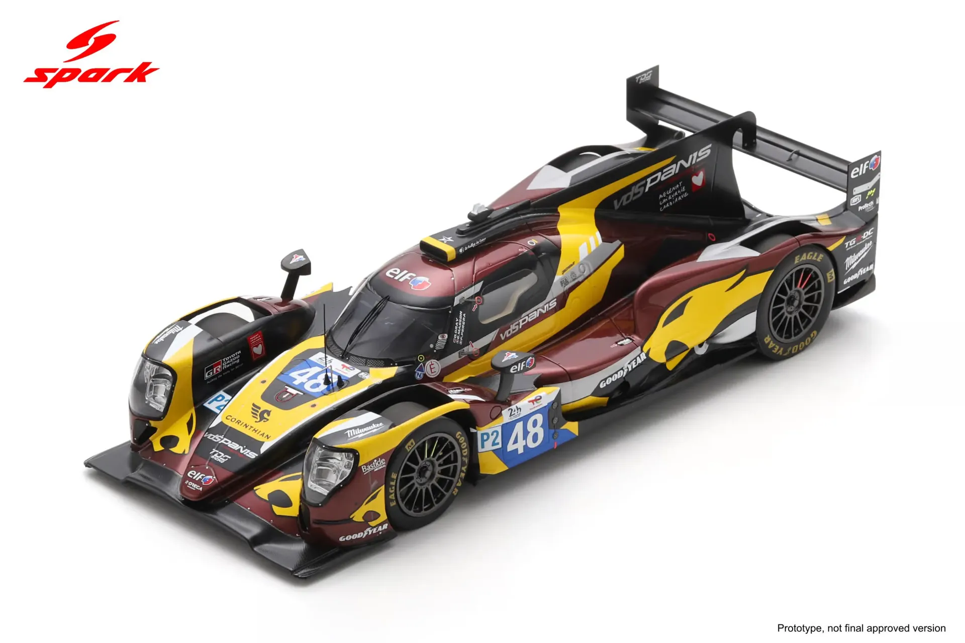 [SPK 18S1069] Spark : Oreca 07 - Gibson No.48 VDS PANIS RACING 2nd LMP2 class Le Mans 24H 2025 O. Gray - E. Masson - F. Perera (1/18)
