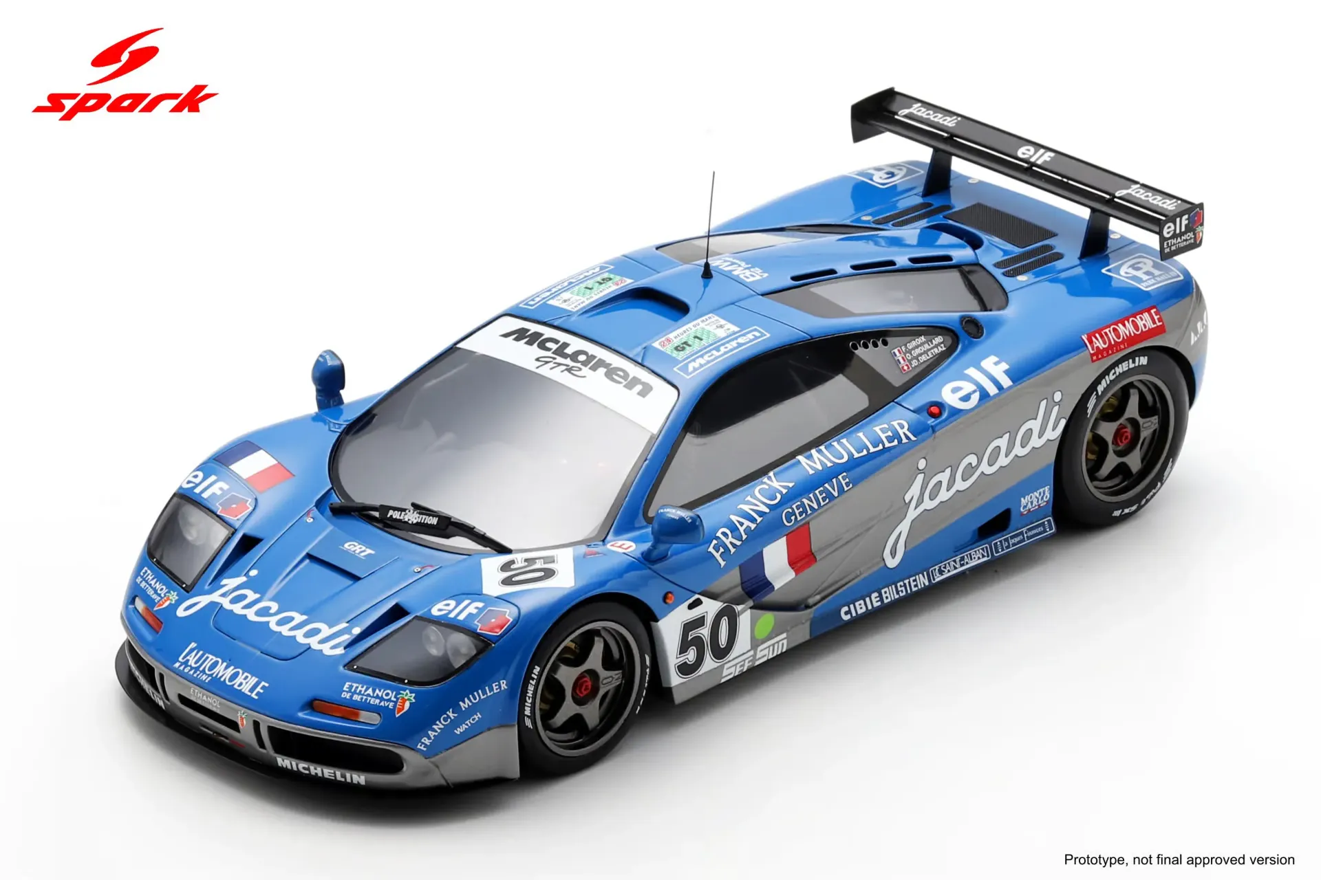 Spark : McLaren F1 GTR No.50 5th Le Mans 24H 1995 J-D. Delétraz - F. Giroix - O. Grouillard (1/18)
